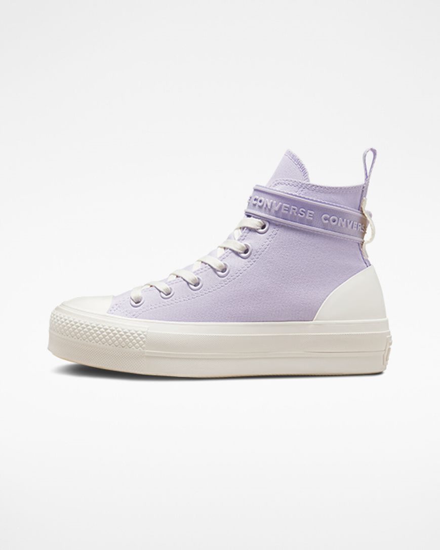 Zapatos Plataforma Converse Chuck Taylor All Star Lift Utility Strap Altas Mujer Moradas Moradas | PE 50WE28